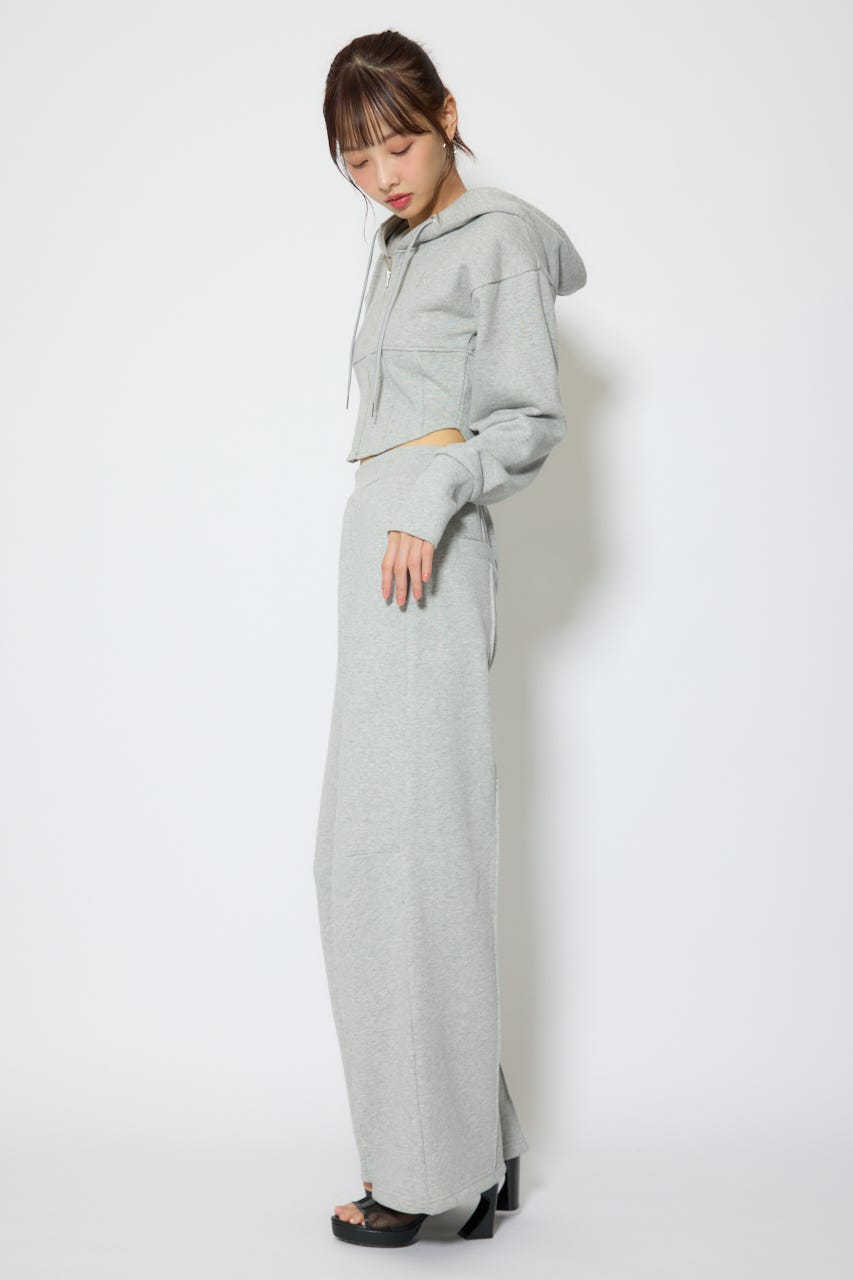 ビスチェディティールフードスウェット T.GRY FREE