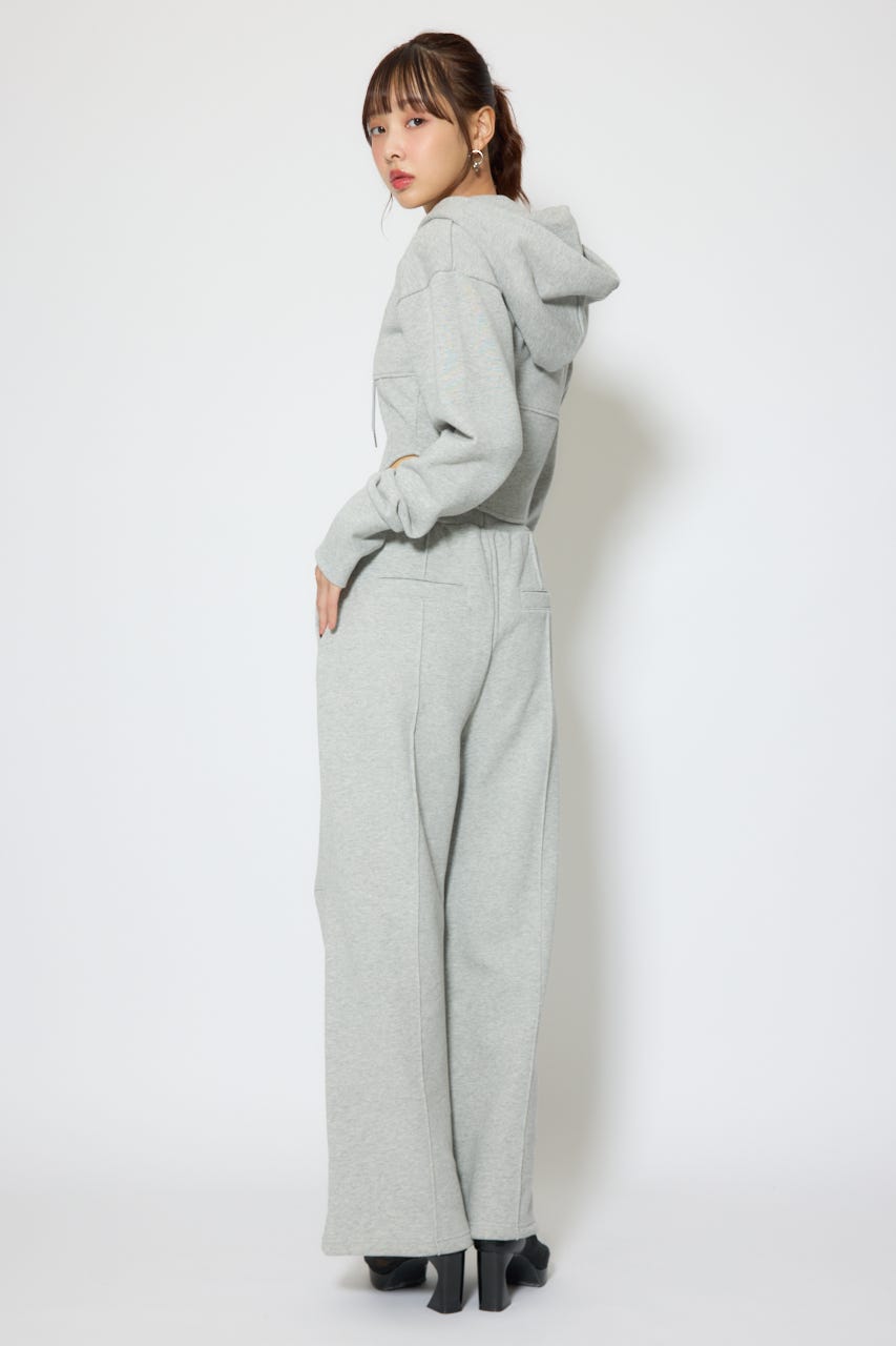 ビスチェディティールフードスウェット T.GRY FREE