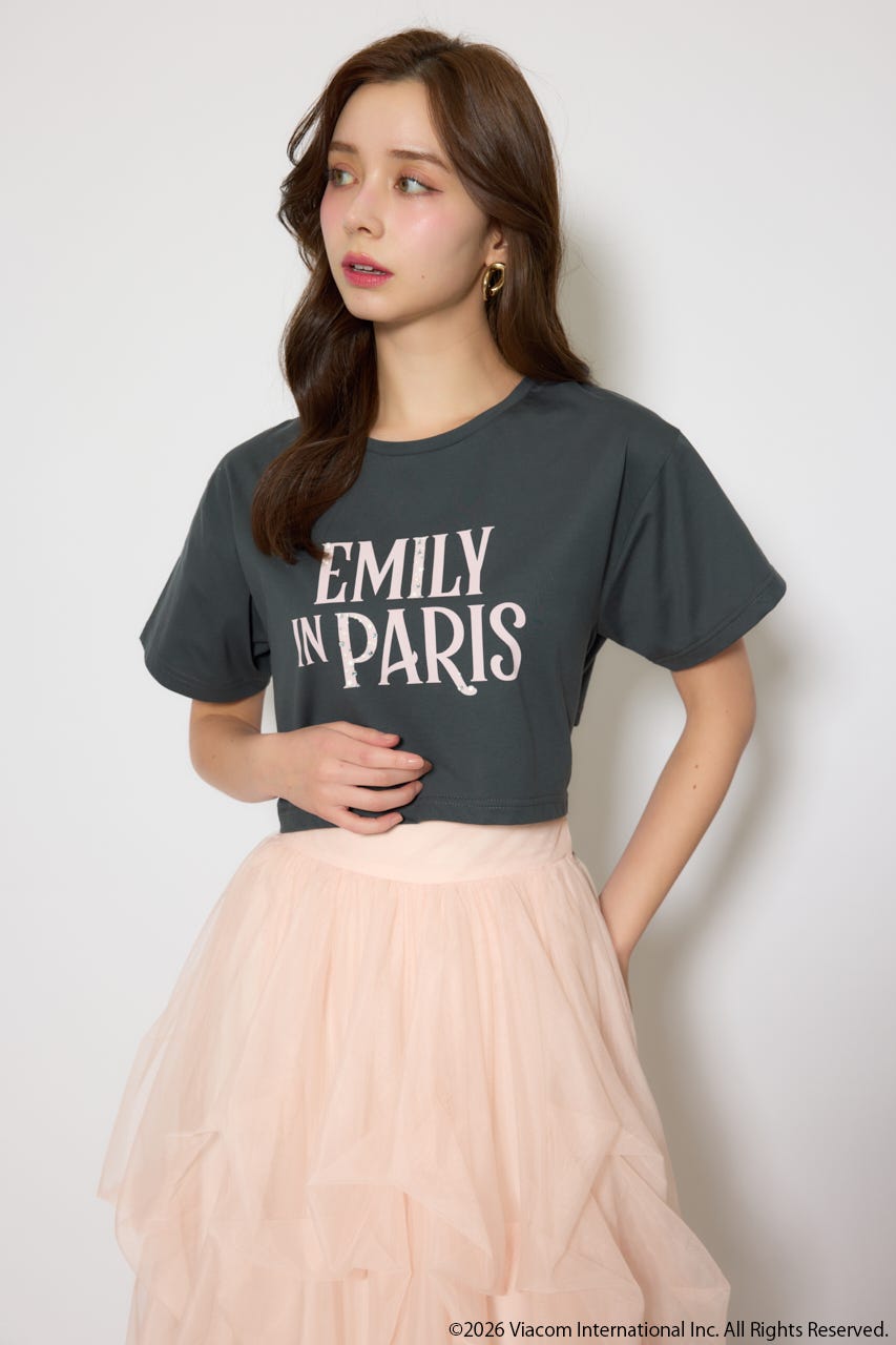 【Emily Paris】Tシャツ L/BLK FREE