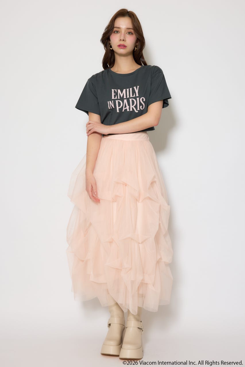 【Emily Paris】Tシャツ L/BLK FREE
