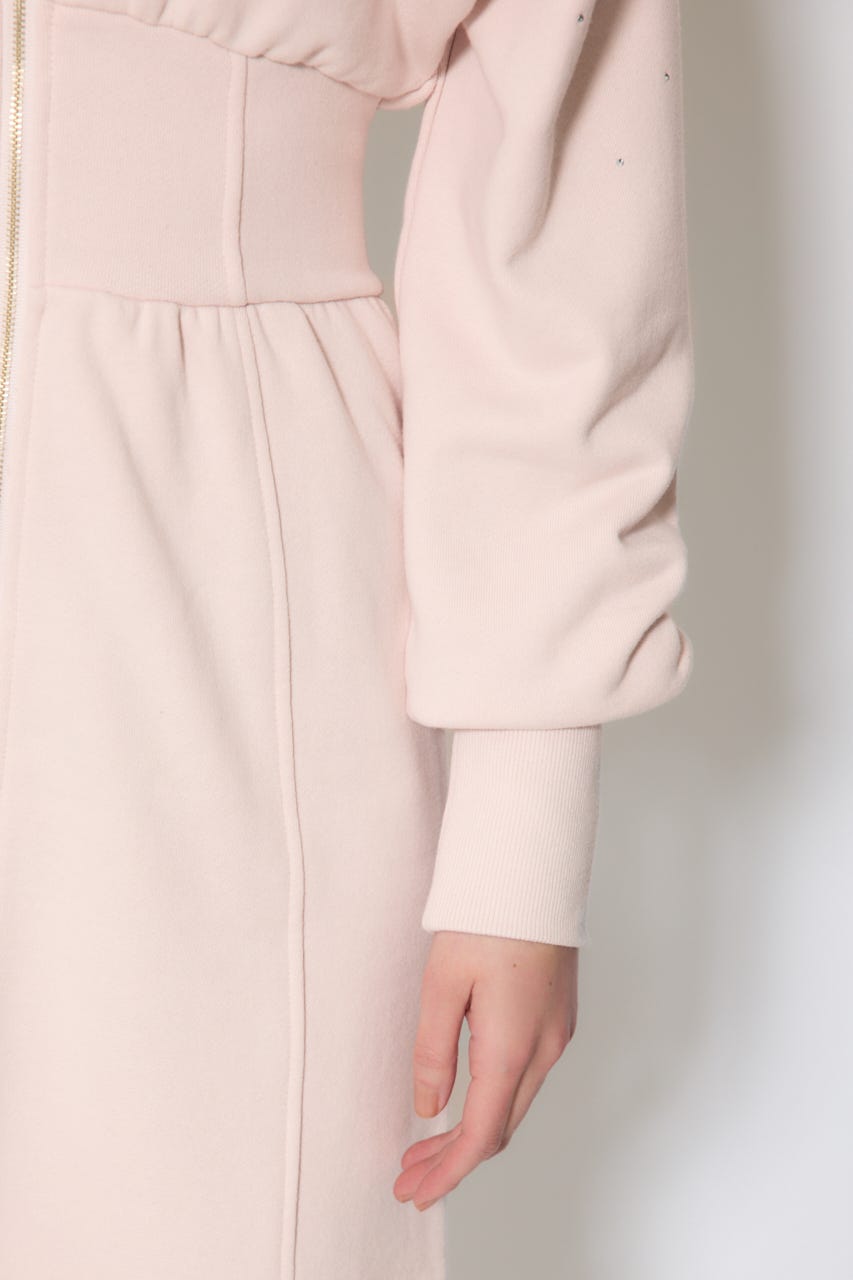 オフショルダーカッティングマーメイドワンピース L/PNK S