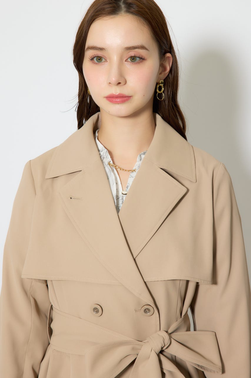 【1/25(日)23:59までSS先行予約会対象アイテム】フラップフレアトレンチコート BEG S