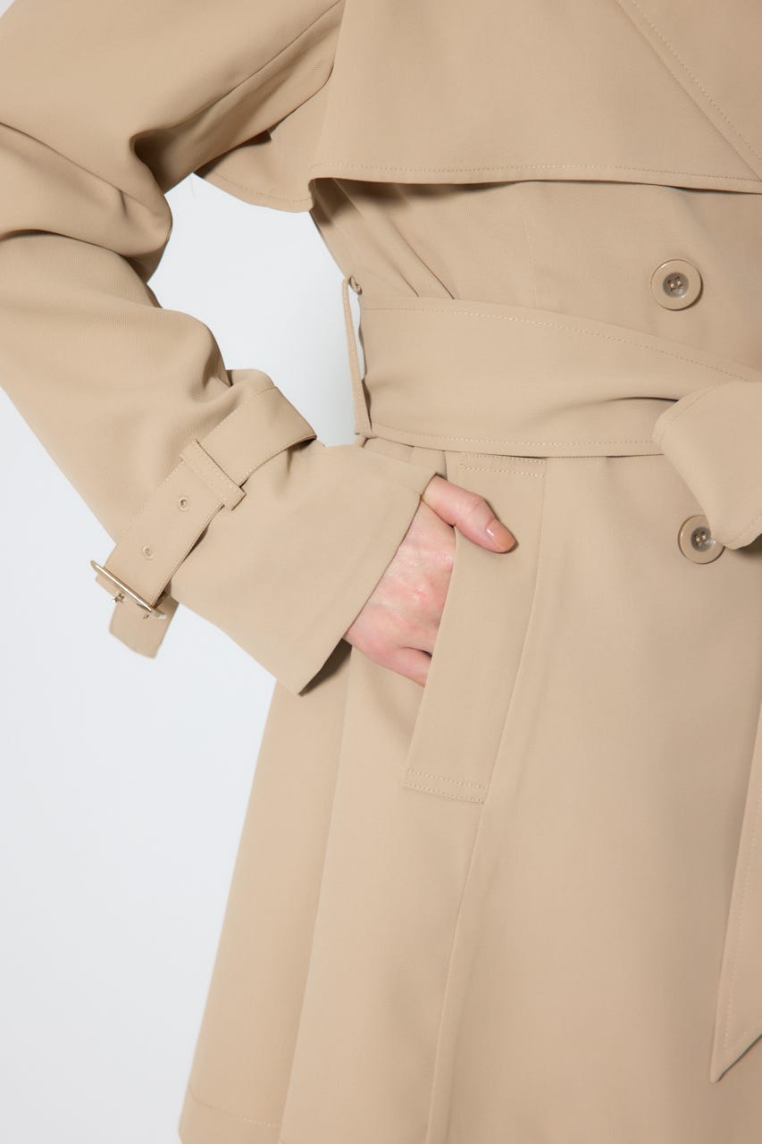 【1/25(日)23:59までSS先行予約会対象アイテム】フラップフレアトレンチコート BEG S