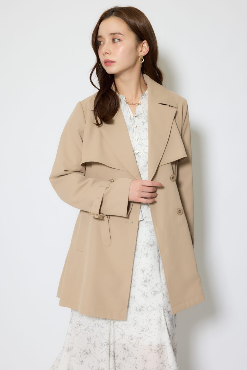 【1/25(日)23:59までSS先行予約会対象アイテム】フラップフレアトレンチコート BEG S