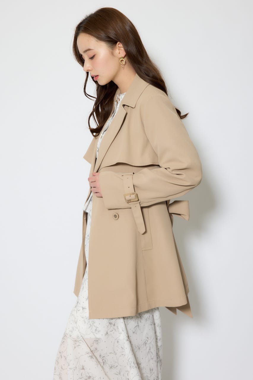 【1/25(日)23:59までSS先行予約会対象アイテム】フラップフレアトレンチコート BEG S