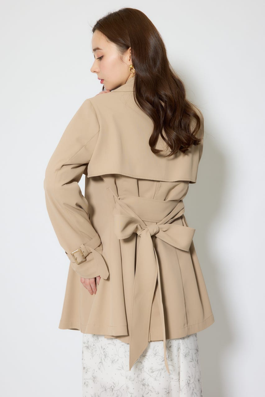 【1/25(日)23:59までSS先行予約会対象アイテム】フラップフレアトレンチコート BEG S