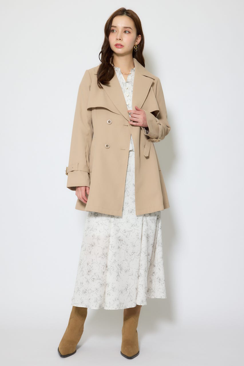 【1/25(日)23:59までSS先行予約会対象アイテム】フラップフレアトレンチコート BEG S