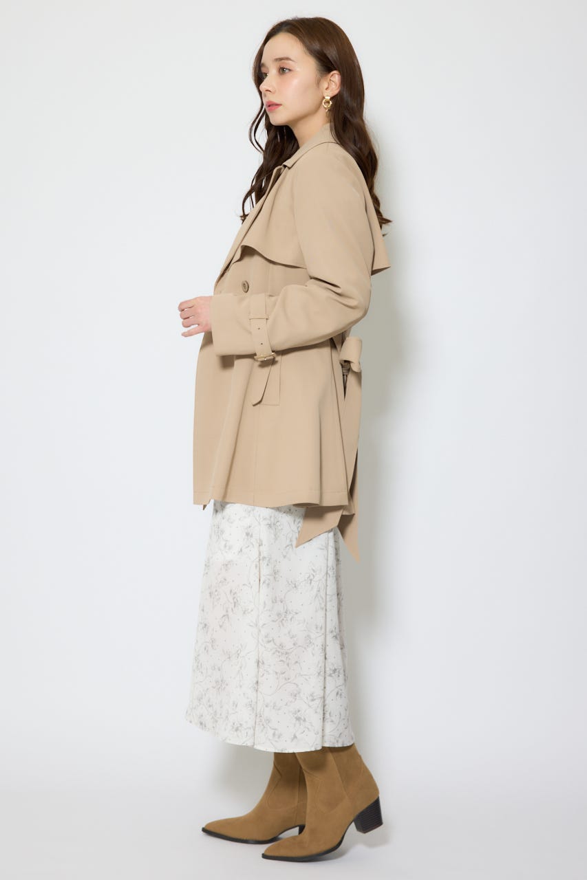 【1/25(日)23:59までSS先行予約会対象アイテム】フラップフレアトレンチコート BEG S