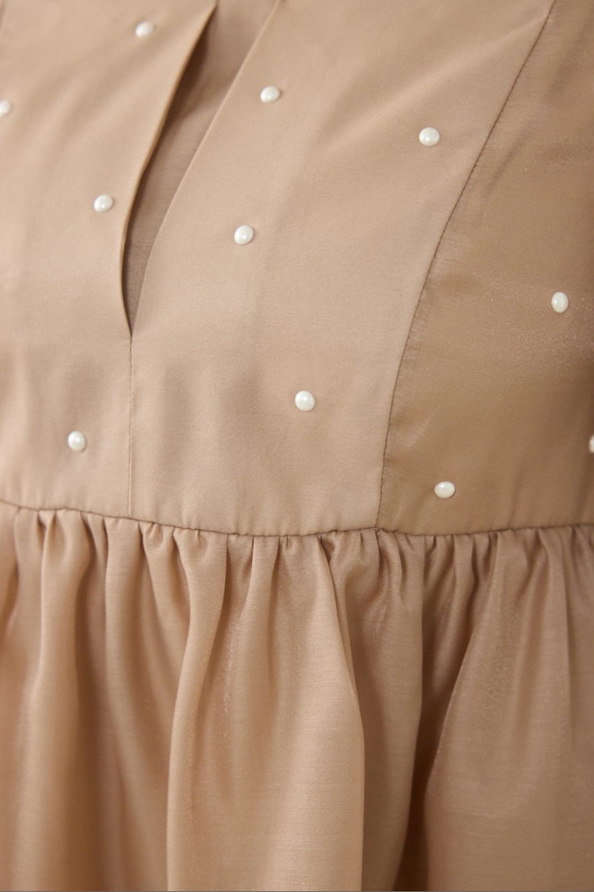 2WAYビジューオフショルブラウス BEG FREE