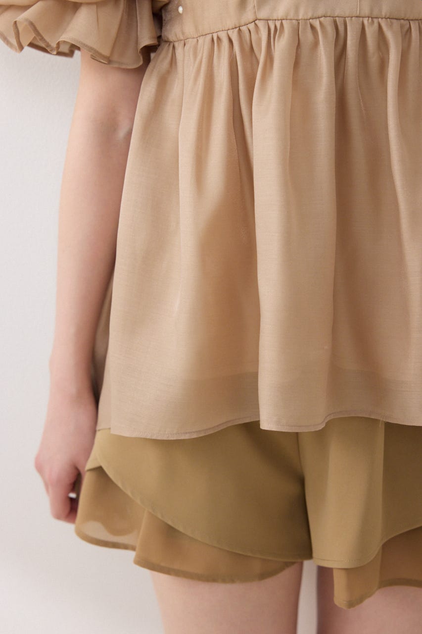 2WAYビジューオフショルブラウス BEG FREE