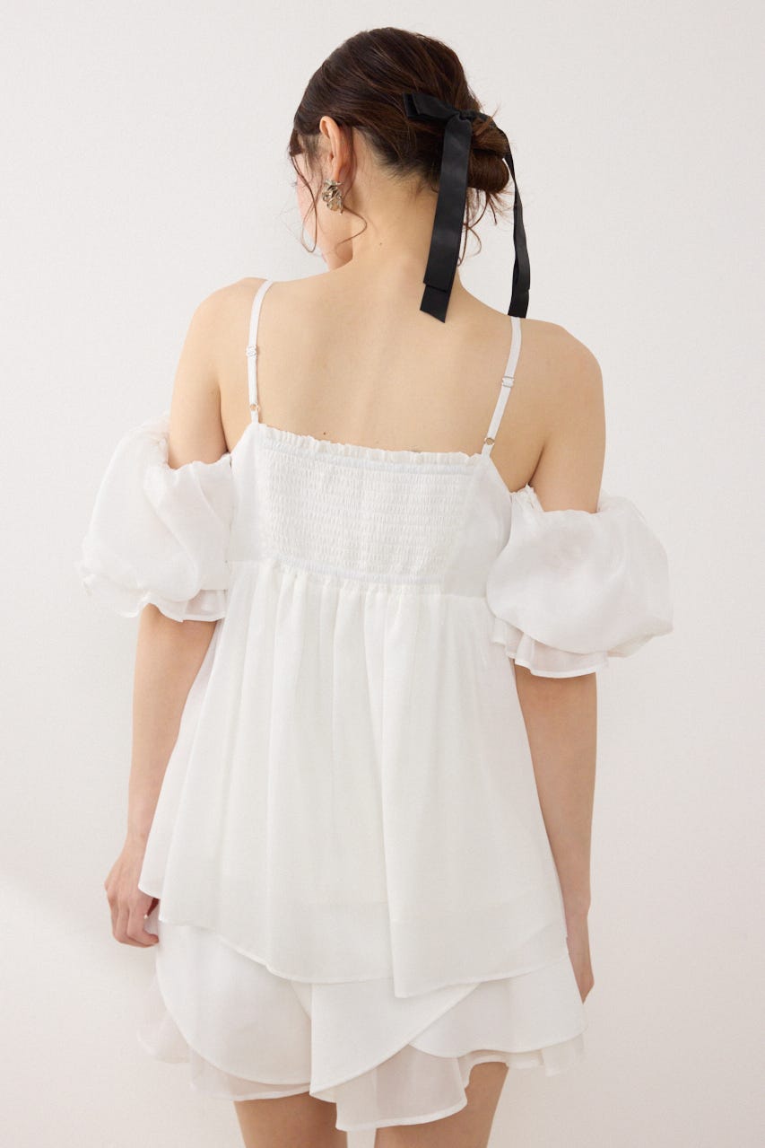 2WAYビジューオフショルブラウス WHT FREE