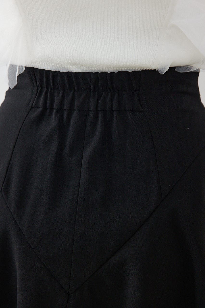 チュールレイヤードラッフルジャストウエストスカート BLK S