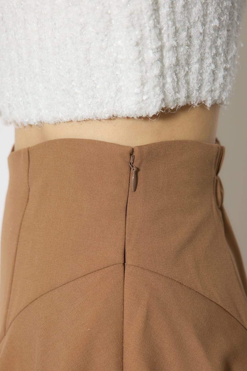 チュールレイヤードラッフルジャストウエストスカート CAM S