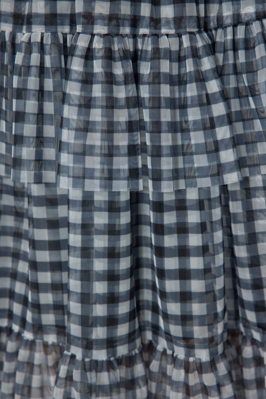 ティアードフレアチュールジャストウエストスカート Multi_1 S