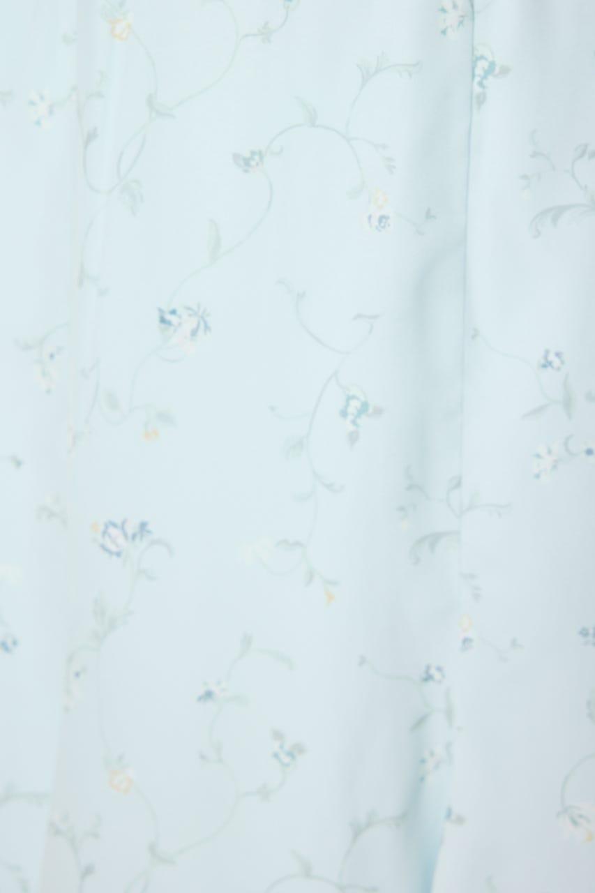 マーメイドフラワーワンピース 柄BLU M