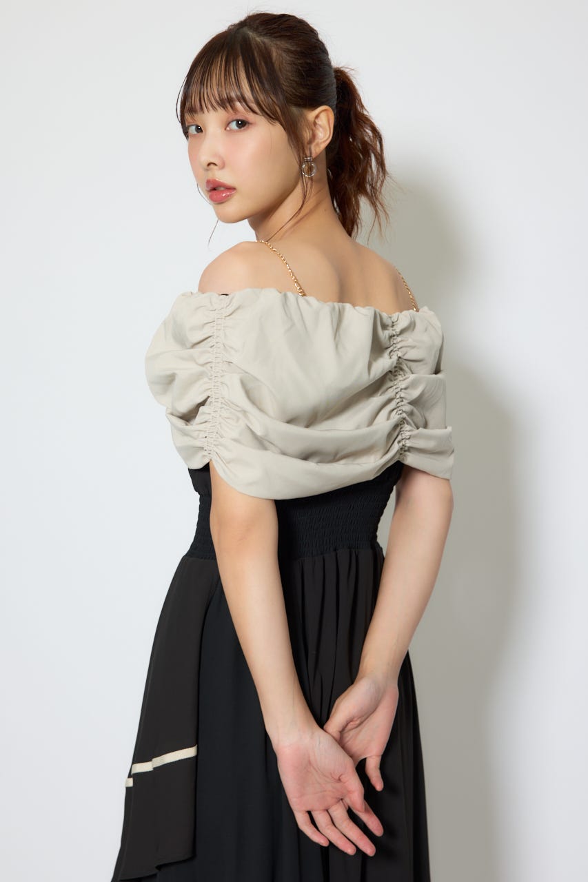 【1/25(日)23:59までSS先行予約会対象アイテム】フロントビッグリボンフレアワンピース BLK M