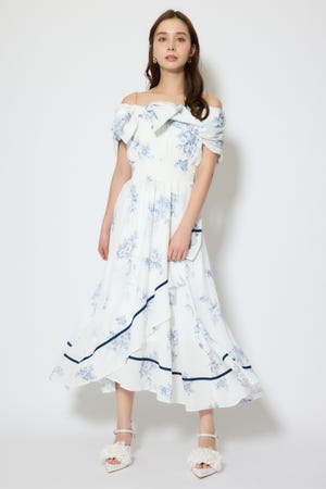 【1/25(日)23:59までSS先行予約会対象アイテム】フロントビッグリボンフレアワンピース