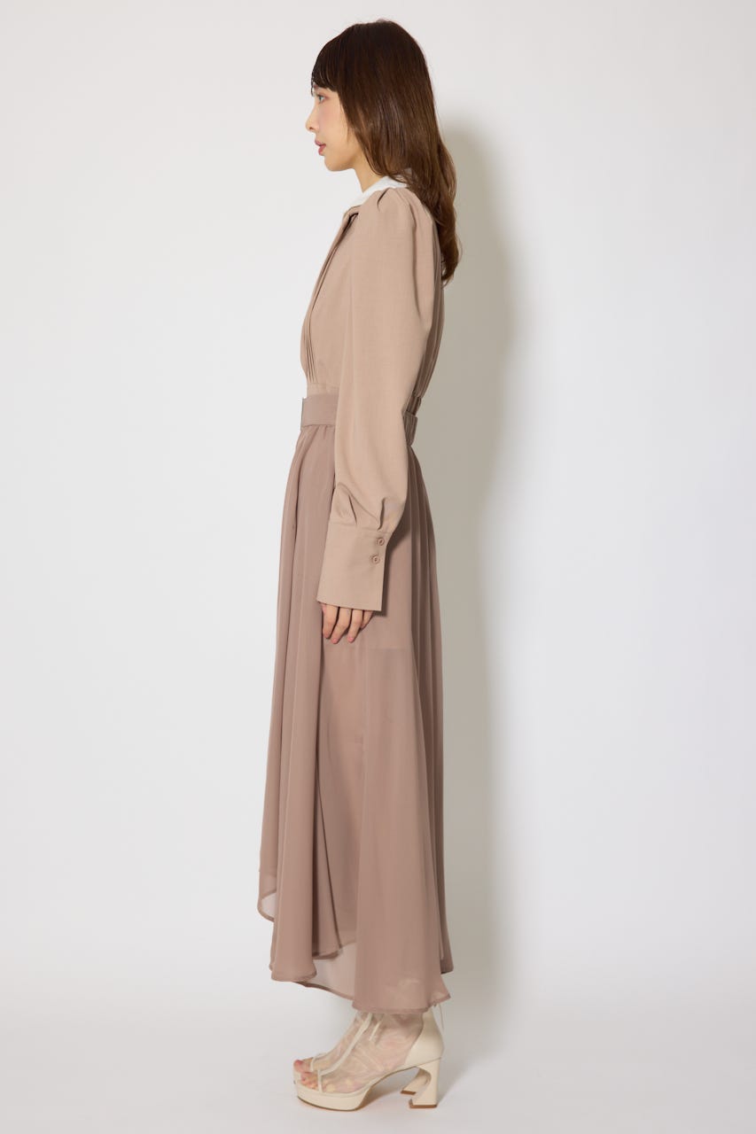 2WAYテーラーWカラーワンピース BEG M