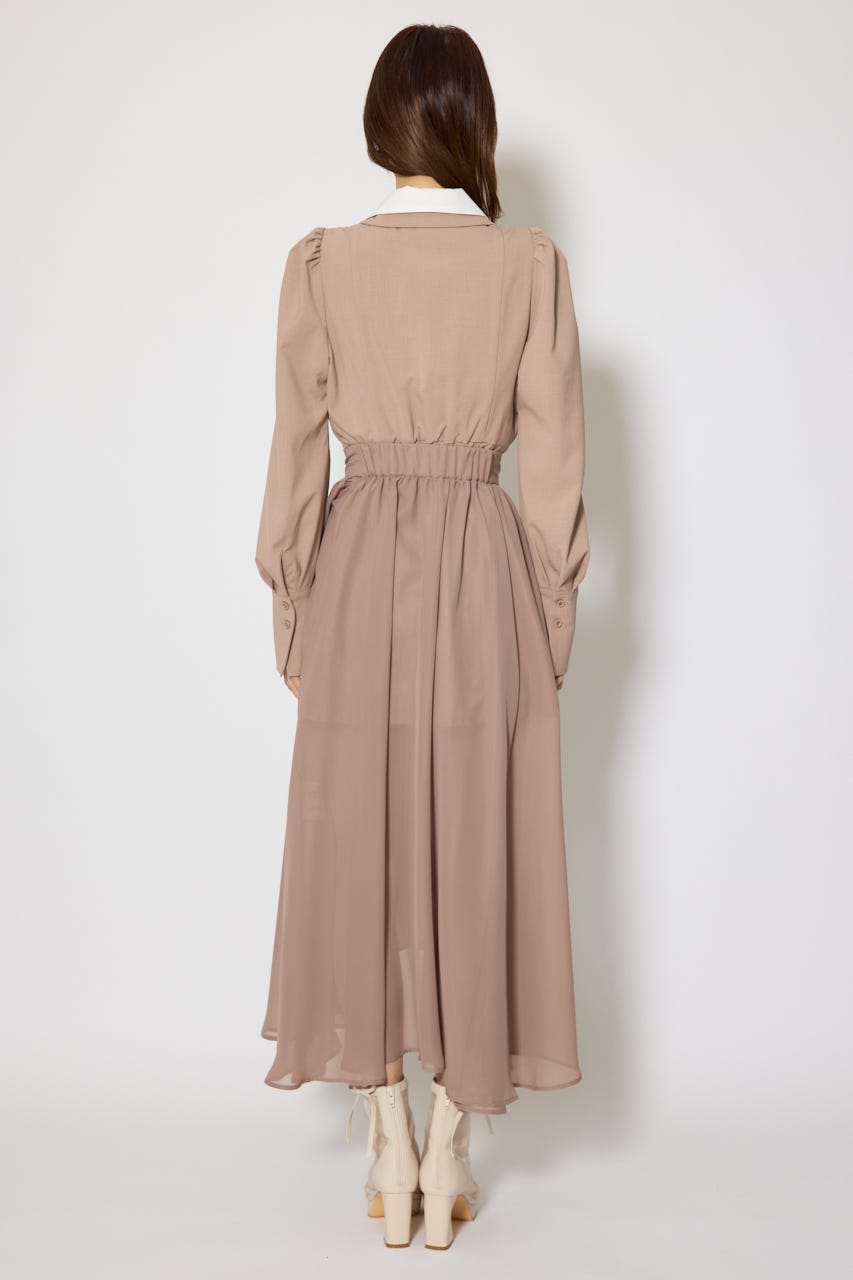 2WAYテーラーWカラーワンピース BEG M