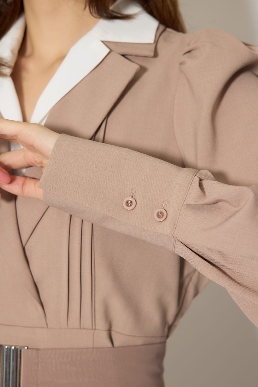 2WAYテーラーWカラーワンピース BEG M