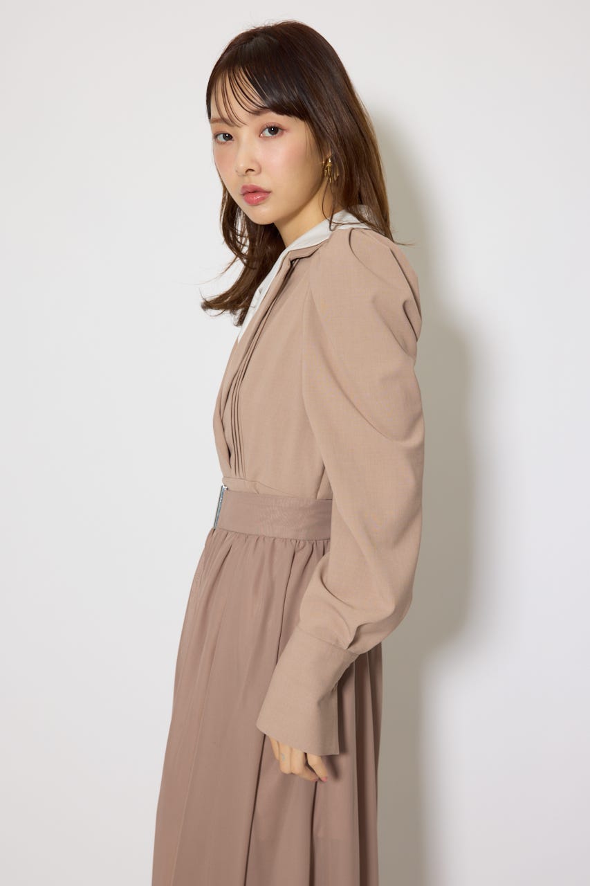 2WAYテーラーWカラーワンピース BEG M