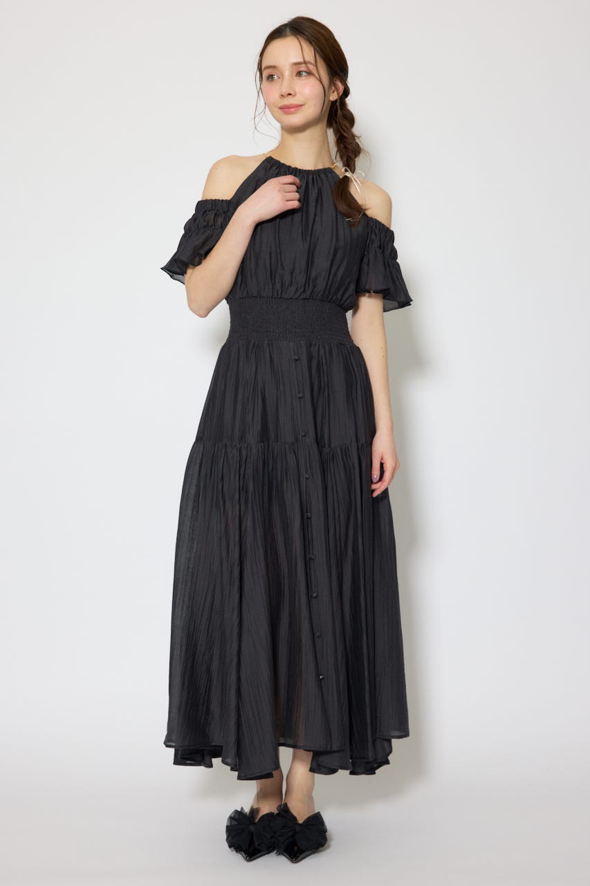 2WAYホルターネックロンパース BLK M