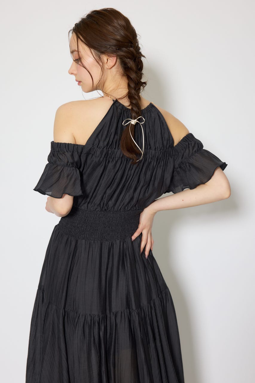 2WAYホルターネックロンパース BLK M