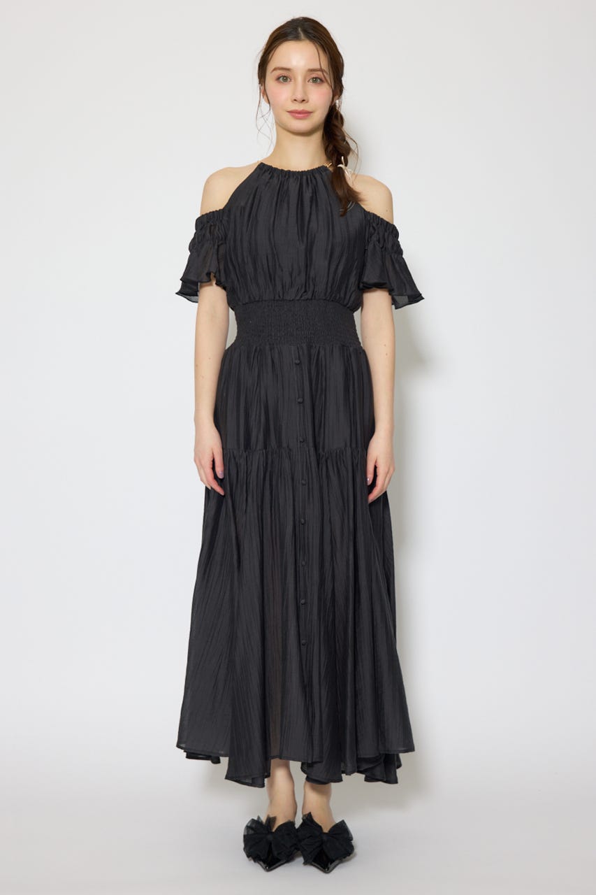 2WAYホルターネックロンパース BLK M