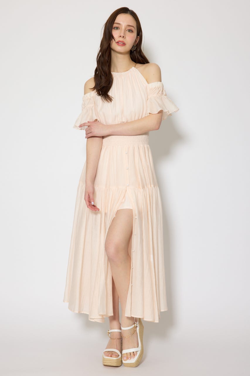 2WAYホルターネックロンパース L/PNK S