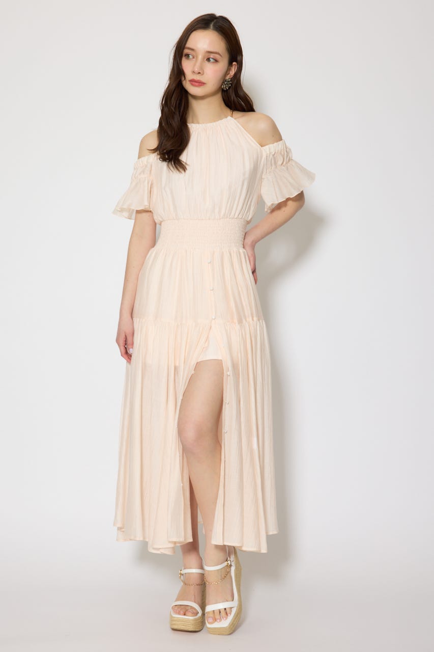 2WAYホルターネックロンパース L/PNK S