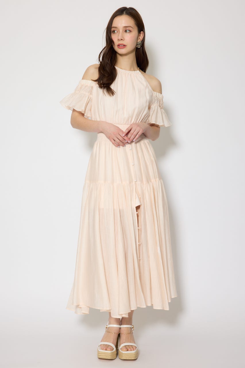 2WAYホルターネックロンパース L/PNK S