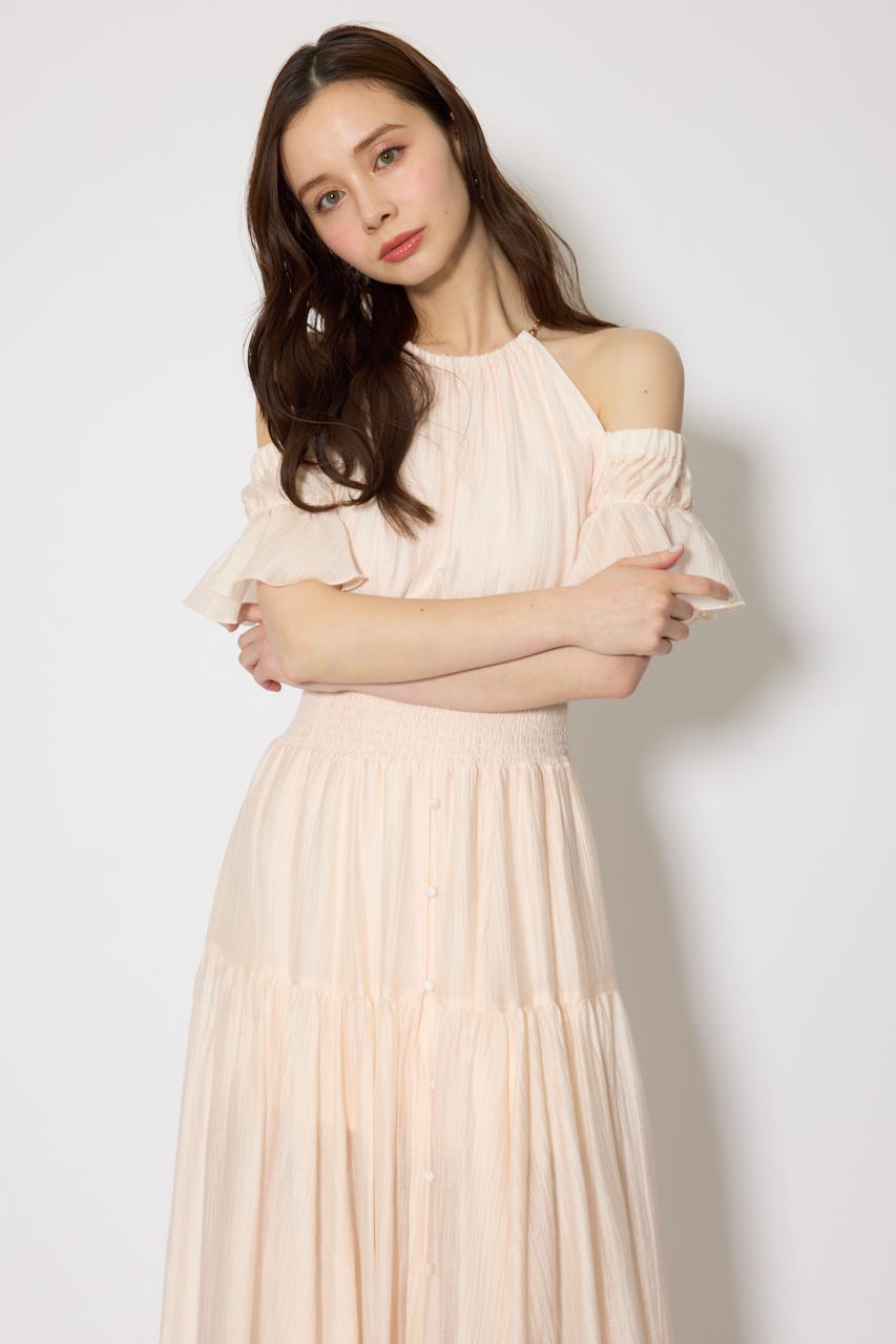 2WAYホルターネックロンパース L/PNK S