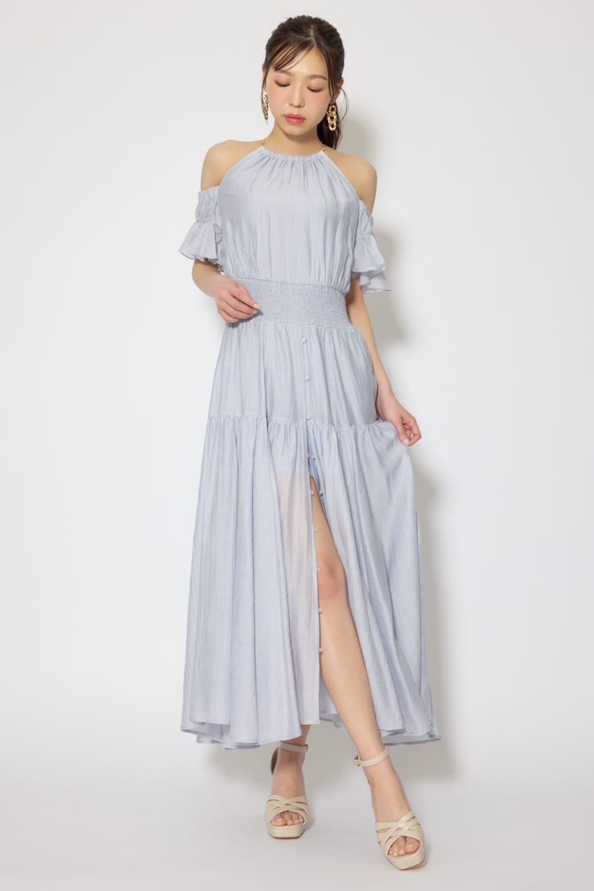 2WAYホルターネックロンパース L/PUR S