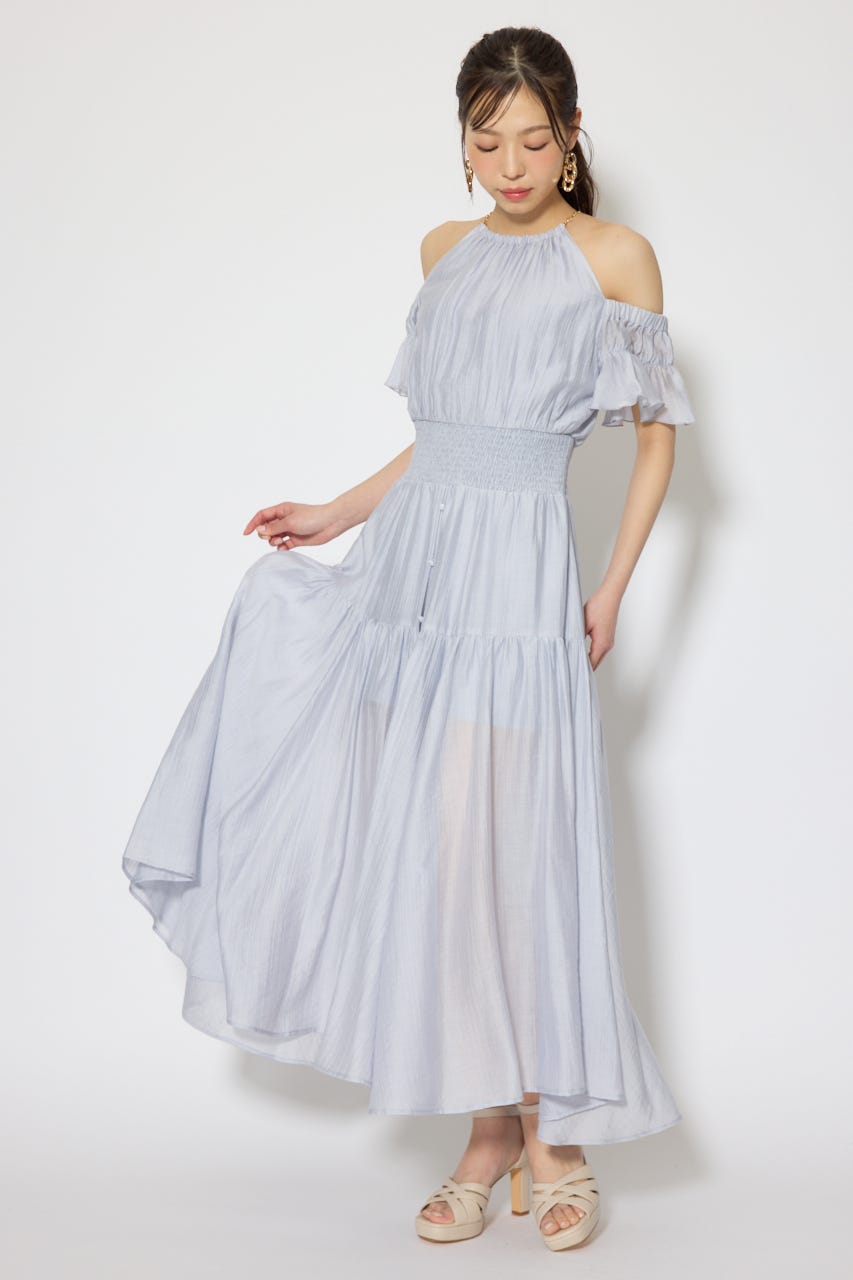 2WAYホルターネックロンパース L/PUR S