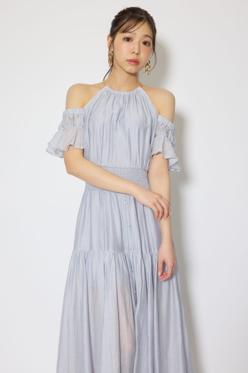 2WAYホルターネックロンパース L/PUR S