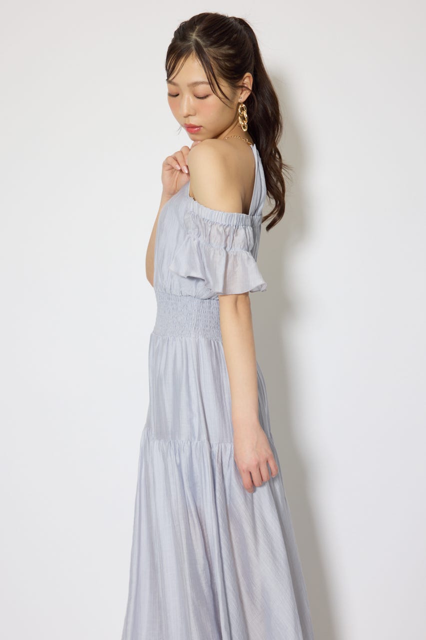 2WAYホルターネックロンパース L/PUR S