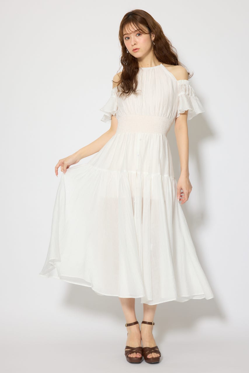 2WAYホルターネックロンパース WHT M