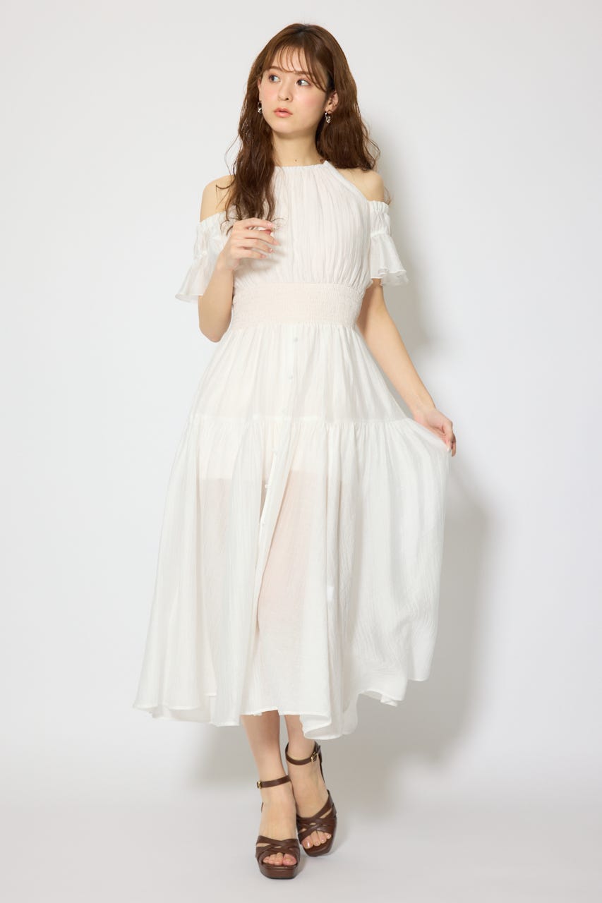 2WAYホルターネックロンパース WHT M