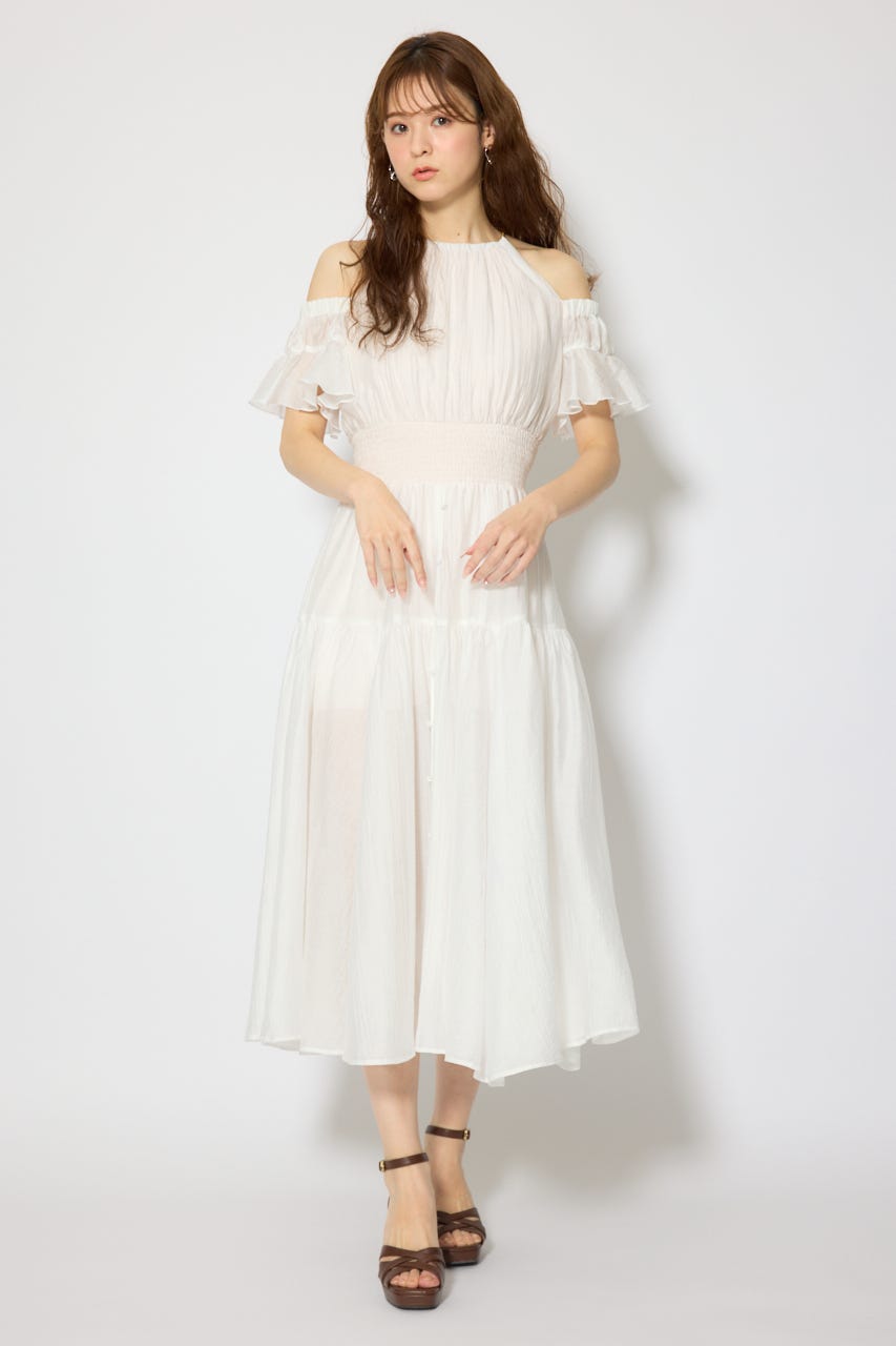 2WAYホルターネックロンパース WHT M