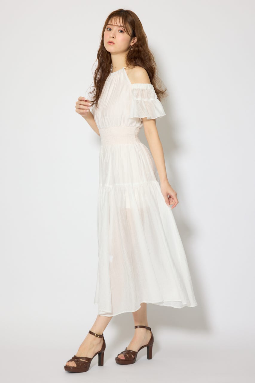 2WAYホルターネックロンパース WHT M