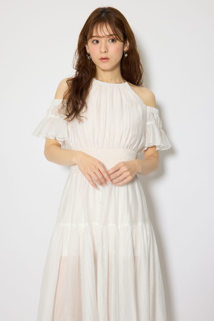 2WAYホルターネックロンパース WHT M