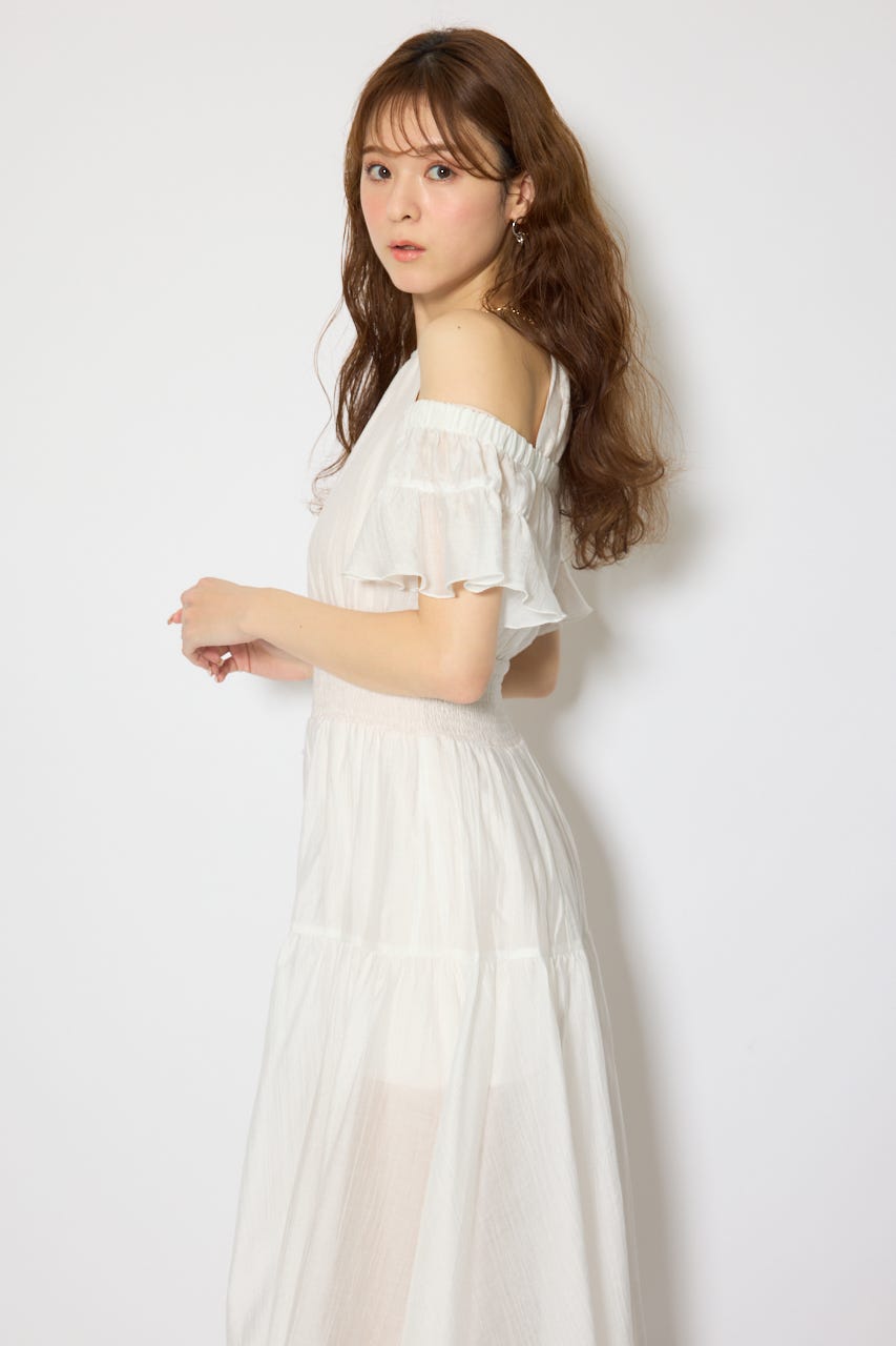 2WAYホルターネックロンパース WHT M