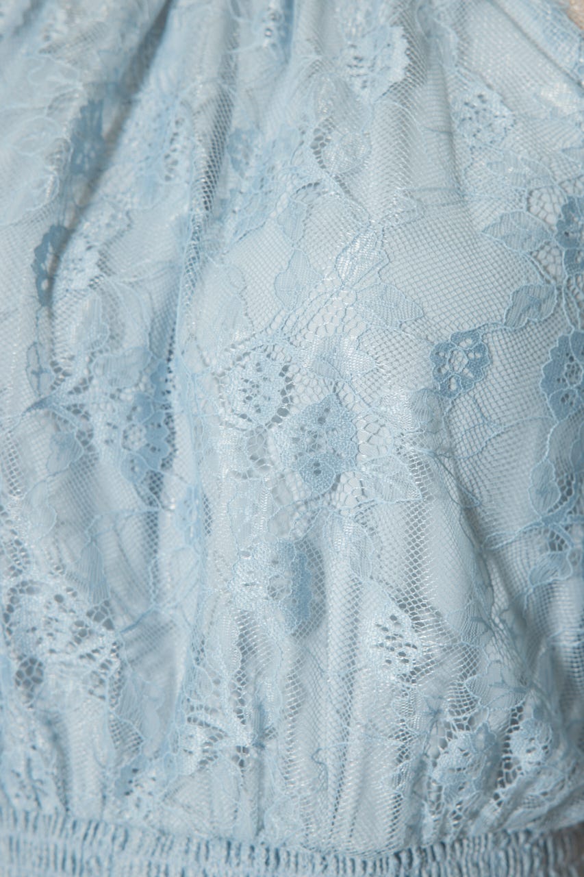 2WAYホルターネックレースロンパース BLU M