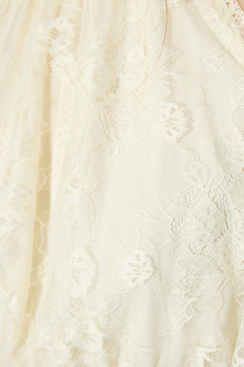 2WAYホルターネックレースロンパース L/YEL S