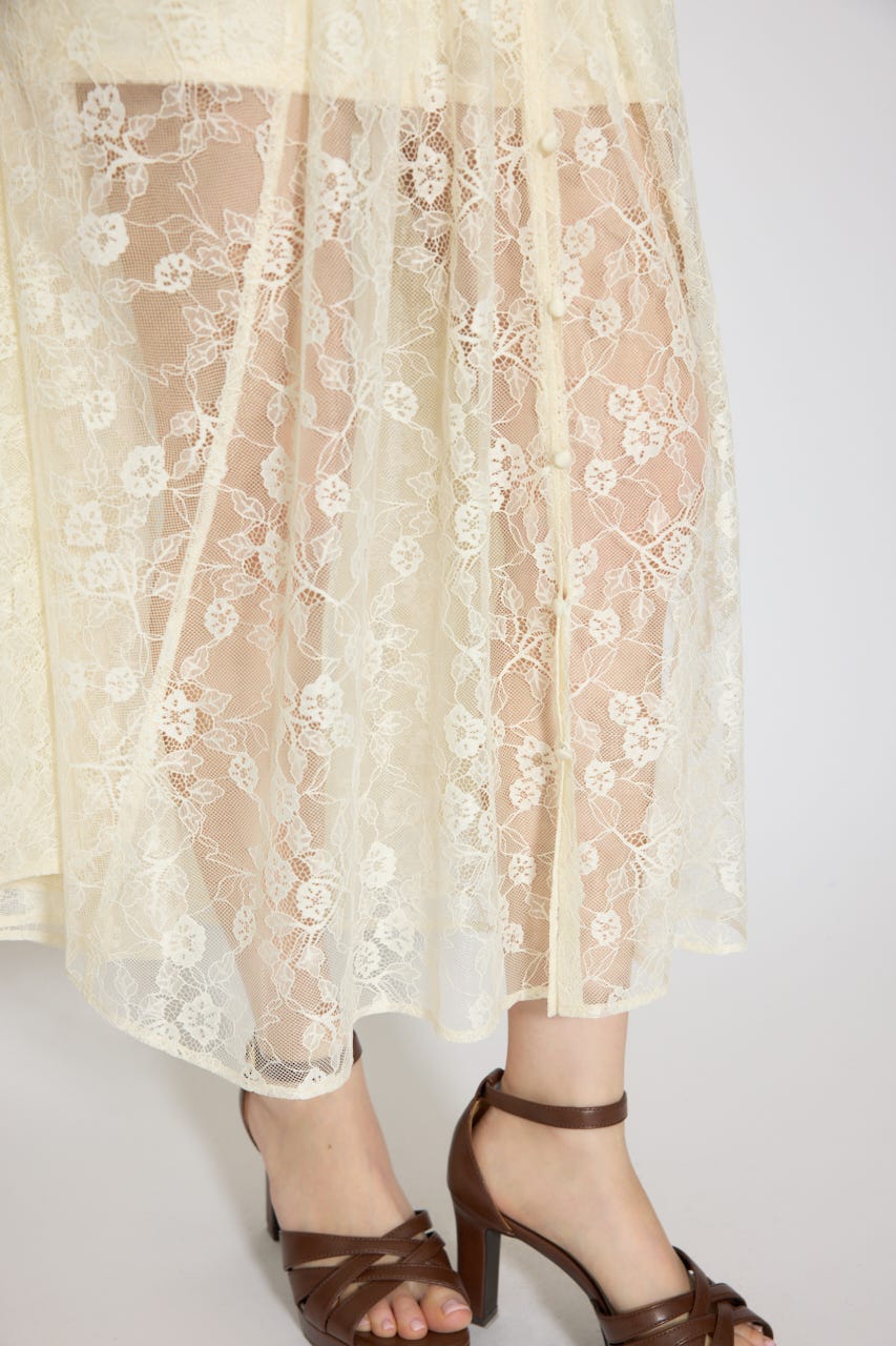 2WAYホルターネックレースロンパース L/YEL S