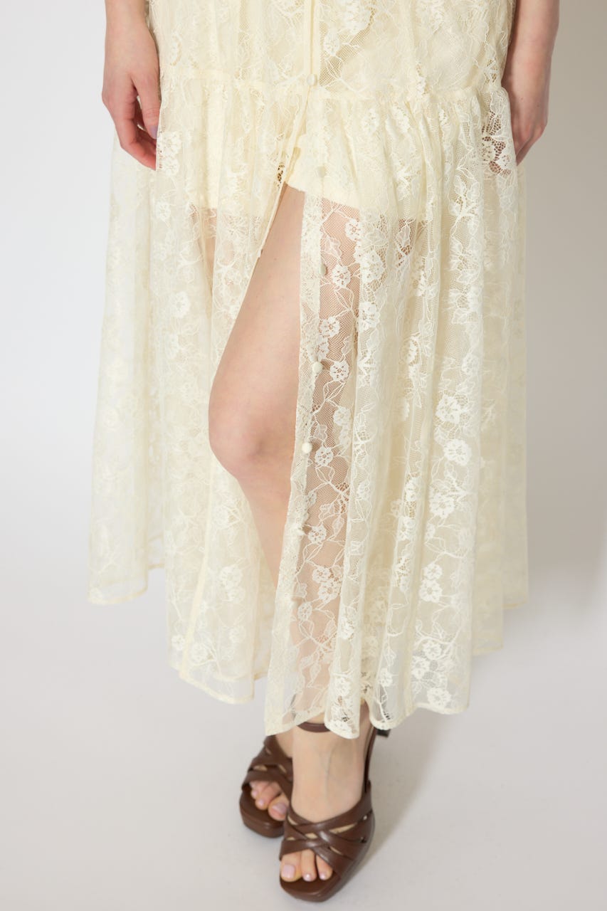 2WAYホルターネックレースロンパース L/YEL S