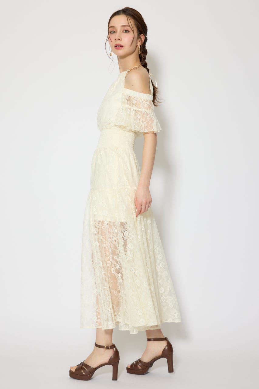 2WAYホルターネックレースロンパース L/YEL S