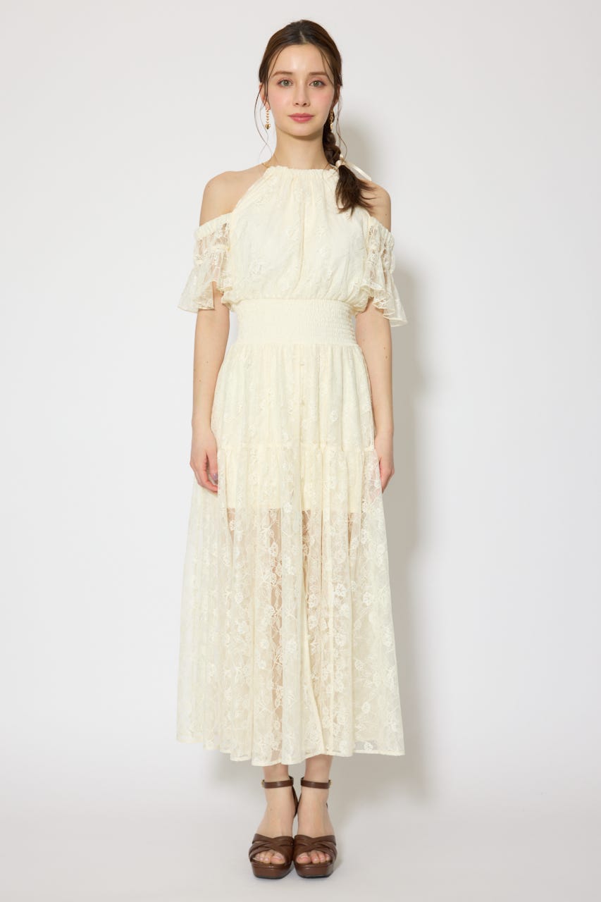 2WAYホルターネックレースロンパース L/YEL S