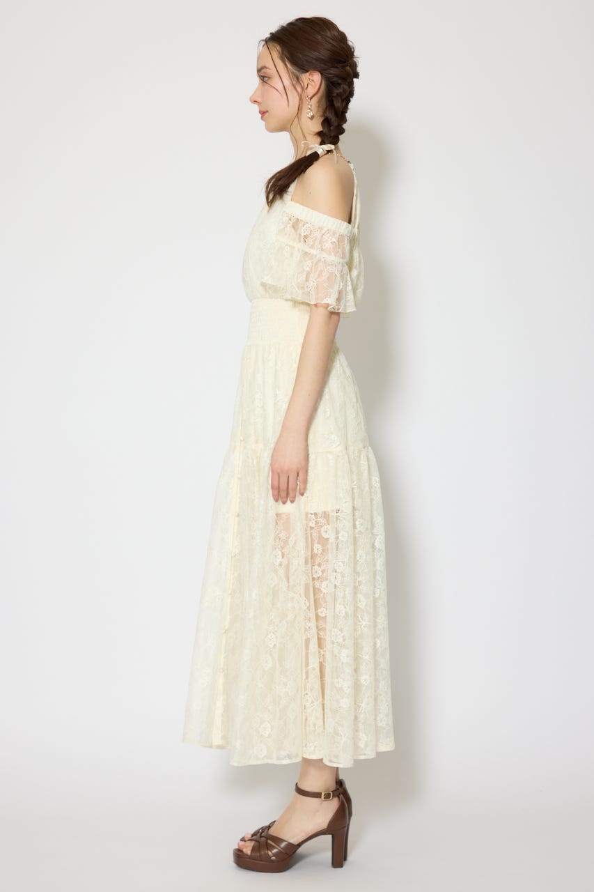 2WAYホルターネックレースロンパース L/YEL S