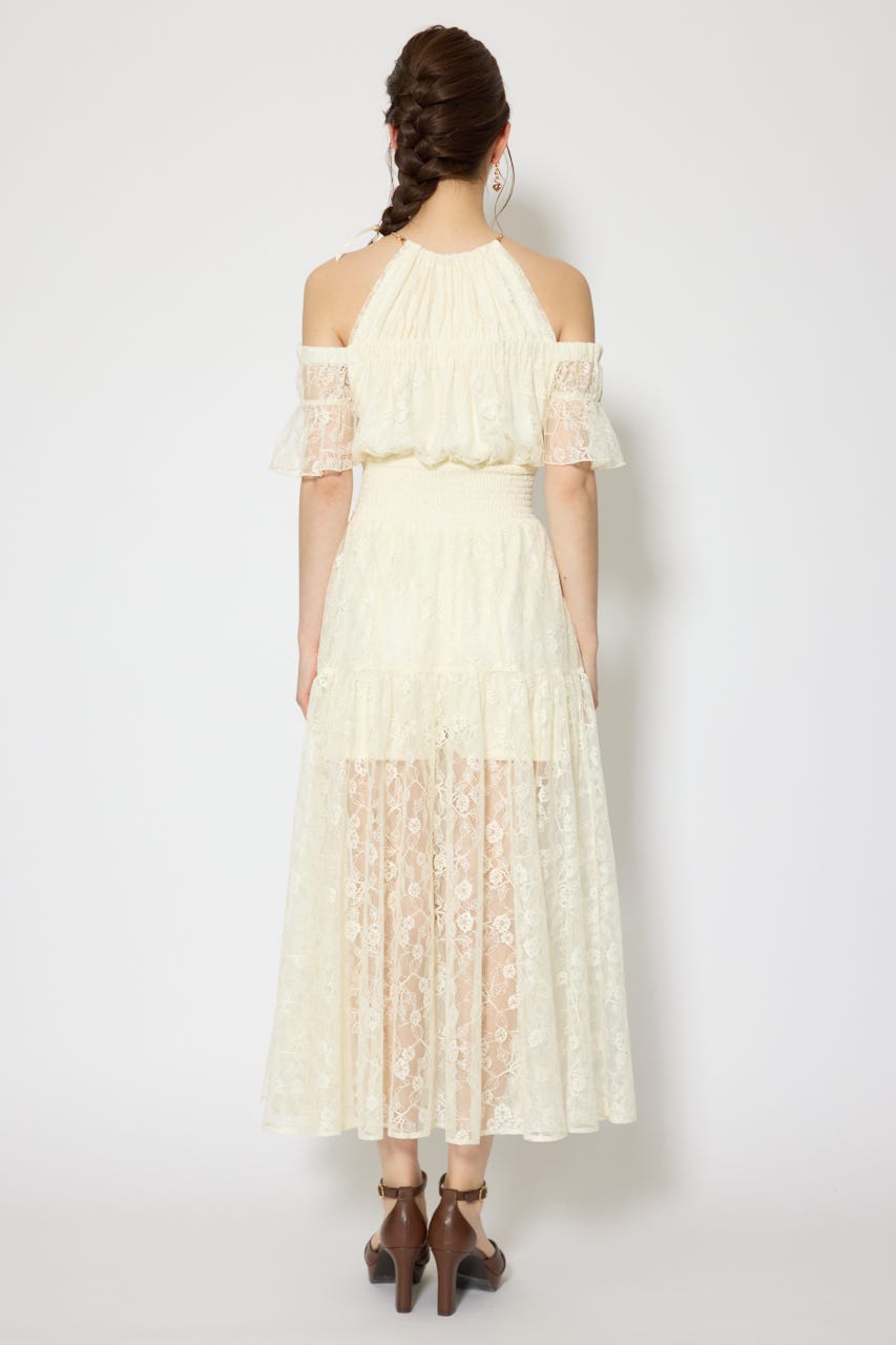 2WAYホルターネックレースロンパース L/YEL S